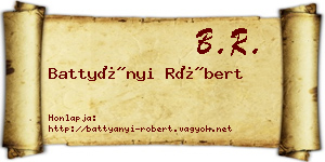 Battyányi Róbert névjegykártya