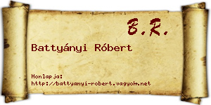 Battyányi Róbert névjegykártya